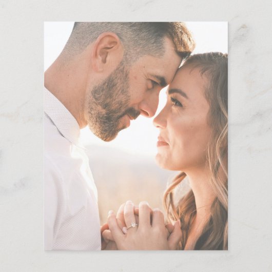 バジェット薄紫フローラ&ボタニカル結婚式招待状 (裏面)