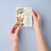 バジェット蜂蜜クマ我々は赤ちゃんシャワーを待つことができる チラシ (手)