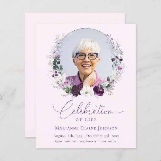 バジェット記念ピンクフローラお祝いオブ・ライフ (正面/裏面)