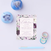 バジェット記念ピンクフローラお祝いオブ・ライフ チラシ (シングル)