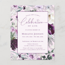 バジェット記念ピンクフローラお祝いオブ・ライフ チラシ