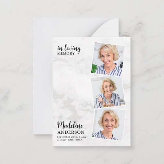 バジェット記念写真悔やみや弔慰葬式 ノートカード (正面)