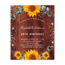 バジェット誕生日ひまわり素朴な茶色の木