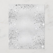 バジェット誕生日シルバーグリッターメタル招待 (裏面)