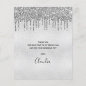 バジェット誕生日シルバーグリッター感謝していが乾く (裏面)