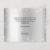 バジェット誕生日シルバーグリッター感謝してい写真 (裏面)