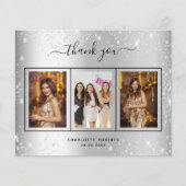 バジェット誕生日シルバーグリッター感謝してい写真 (正面)