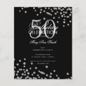 バジェット誕生日シルバーグリッター紙吹雪ブラック チラシ (正面)