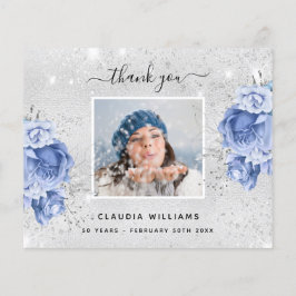 バジェット誕生日シルバーブルー感謝してい写真