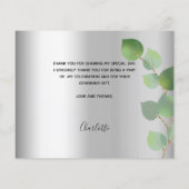 バジェット誕生日シルバーユーカリ感謝してい写真 (裏面)