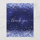 バジェット誕生日ネイビーブルーグリッター感謝していダストあなた (正面)