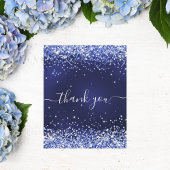 バジェット誕生日ネイビーブルーグリッター感謝していダストあなた