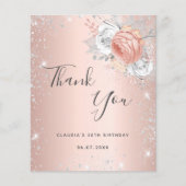 バジェット誕生日バラ金ゴールドシルバー花模様感謝していユーザ (正面)