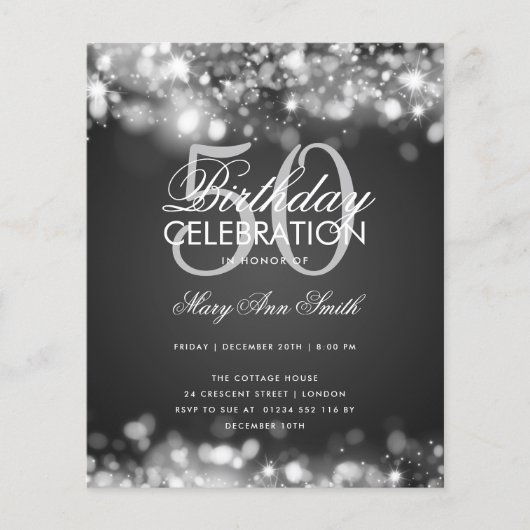 バジェット誕生日パーティーシルバーグエレガントラムライト チラシ (正面)