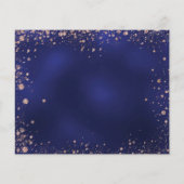 バジェット誕生日パーティー海軍の青いバラの日付 (裏面)