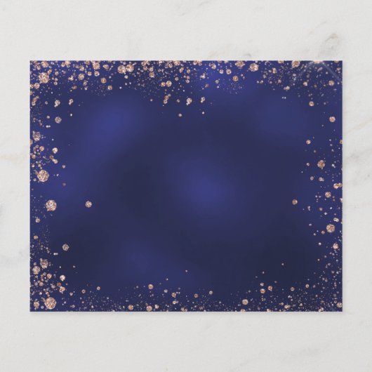 バジェット誕生日パーティー海軍の青いバラの日付 (裏面)