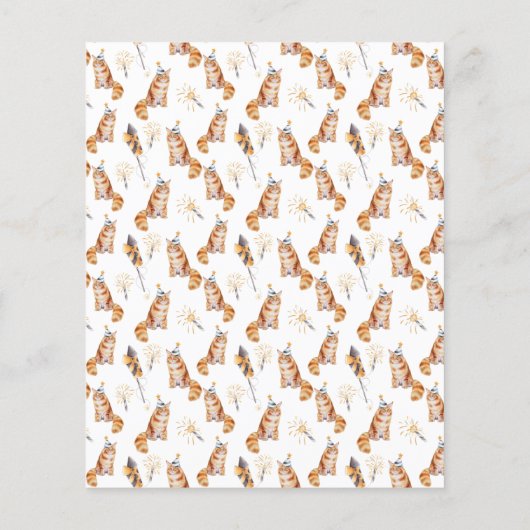 バジェット誕生日パーティー猫ホワイトゴールデンガール (裏面)