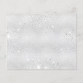 バジェット誕生日パーティー銀色の日付を保存 (裏面)