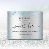 バジェット誕生日パーティー銀色の日付を保存