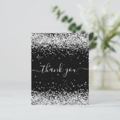 バジェット誕生日ブラック銀グリッター感謝していユー (スタンド正面)