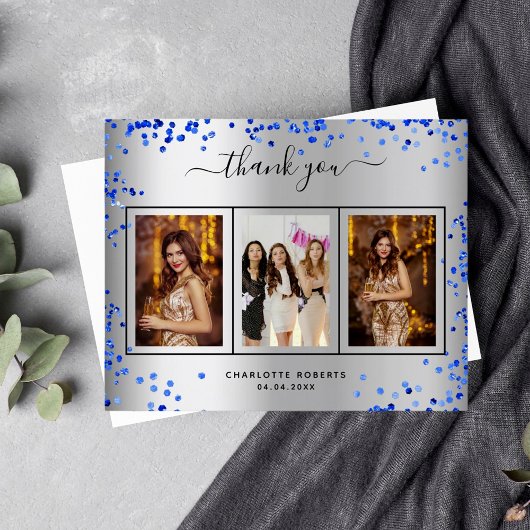 バジェット誕生日王室のシルバーブルー感謝してい写真