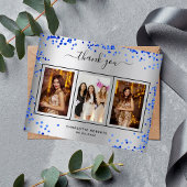 バジェット誕生日王室のシルバーブルー感謝してい写真