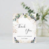 バジェット誕生日50ユーカリサンキューカード (スタンド正面)