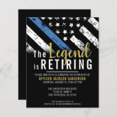 バジェット警察の退職シンブルーラインフラグパーティー (正面/裏面)