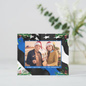 バジェット警察クリスマスカードブルー旗写真 (スタンド正面)