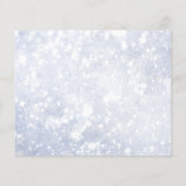 バジェット警察クリスマスブループレイドグリッターカード (裏面)