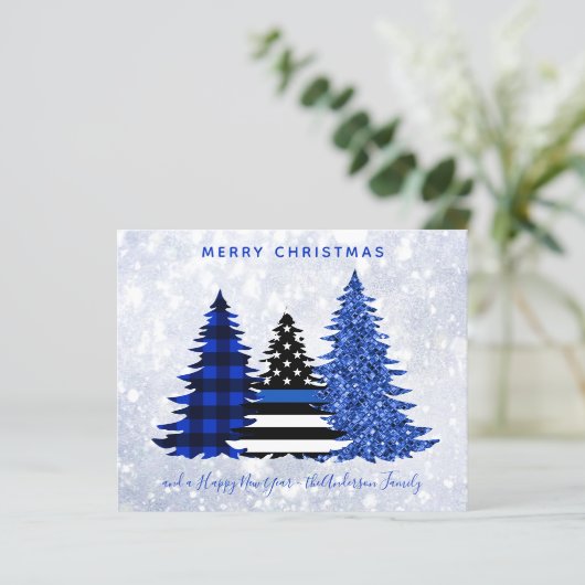 バジェット警察クリスマスブルーラインプレイドグリッター (スタンド正面)