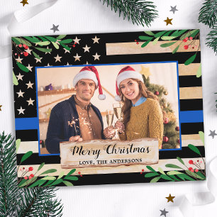 バジェット警察シンブルーライン米国国旗のクリスマス