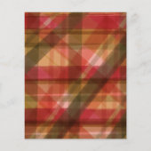 バジェット赤い緑の素朴格子模様の写真クリスマスカード (裏面)