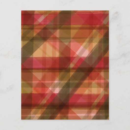 バジェット赤い緑の素朴格子模様の写真クリスマスカード (裏面)