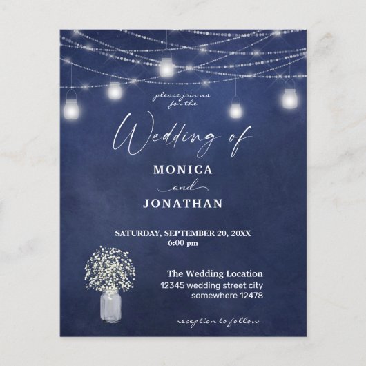 バジェット赤ちゃんの息ブルーシャルボードストリングライト チラシ (正面)