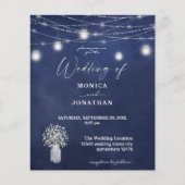 バジェット赤ちゃんの息、黒板、ストリングライト (正面)