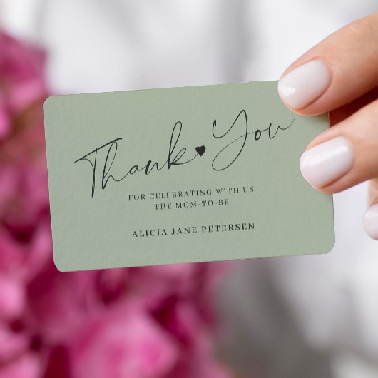 バジェット赤ちゃんシャワースクリプトセージ感謝していグリーンユー ノートカード