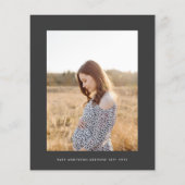 バジェット赤ちゃんシャワーパモダンパス黒い写真boho チラシ (裏面)