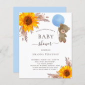 バジェット赤ちゃんシャワーパンパスサンフラワーテッドボーイ (正面/裏面)