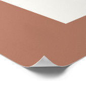 バジェット赤ちゃんシャワーパンパステラコッタモダンルスティック ポスター (角)