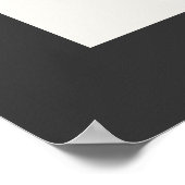 バジェット赤ちゃんシャワーパンパスブラックモダンエレガント ポスター (角)