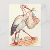 バジェット赤ちゃんシャワー招待状中立 インビテーションポストカード (正面)