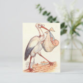 バジェット赤ちゃんシャワー招待状中立 インビテーションポストカード (スタンド正面)