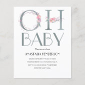 バジェット赤ちゃんシャワー招待状。 (正面)