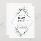 バジェット赤ちゃんシャワー散水ユーカリ幾何学 (正面/裏面)