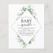 バジェット赤ちゃんシャワー散水ユーカリ幾何学 (正面)