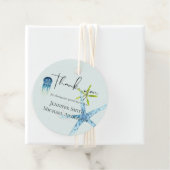 バジェット赤ちゃんシャワー海の生活タコヒトデ フェイバータグ (インサイチュ)