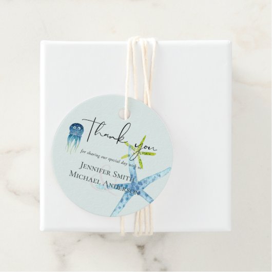 バジェット赤ちゃんシャワー海の生活タコヒトデ フェイバータグ (インサイチュ)