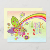 バジェット赤ちゃんシャワー虹のメッセージありがとう (正面/裏面)