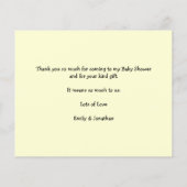 バジェット赤ちゃんシャワー虹のメッセージありがとう (裏面)